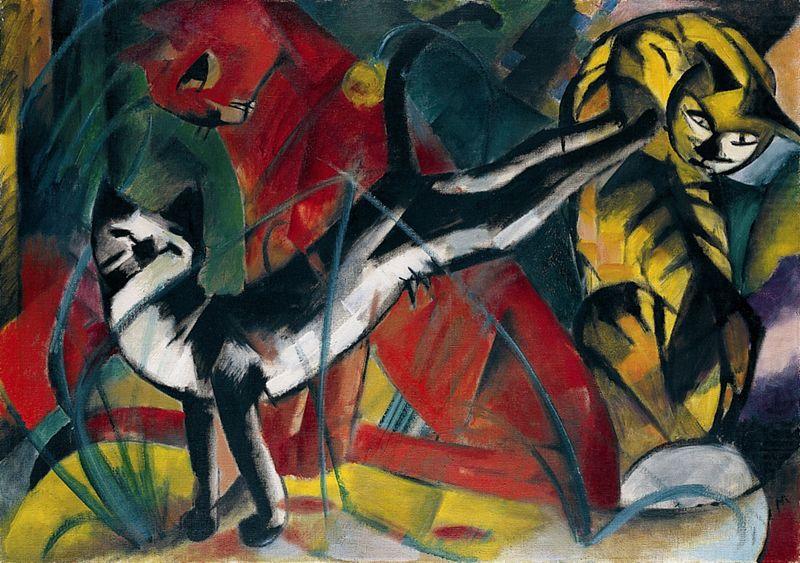 Franz Marc Three cats china oil painting image